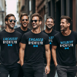 Camiseta Festa de Solteiro Tipo Personalidade Bowtie Azul