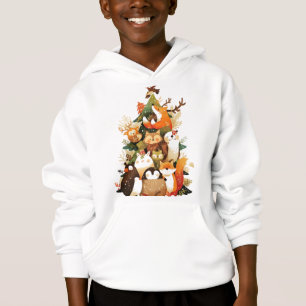 Camiseta Festa de Tambor de Animais da Floresta de Natal