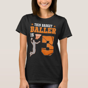 Camiseta Festa de Tema com 3 Anos de aniversário de 3 anos