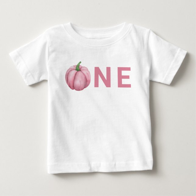 Camiseta Festa de um ano da Little Pumpkin (Frente)