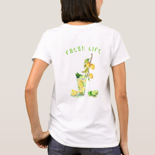 Camiseta Festa de Verão com limão fresco, limonada e limo