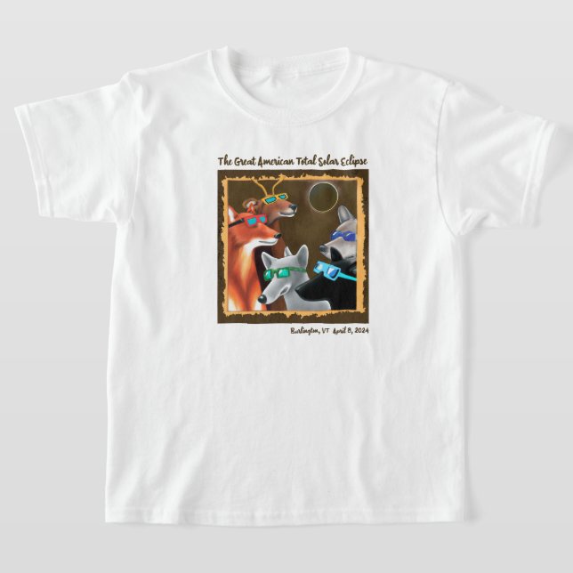 Camiseta Festa de Visualização do Eclipse Amigos da Florest (Postura )