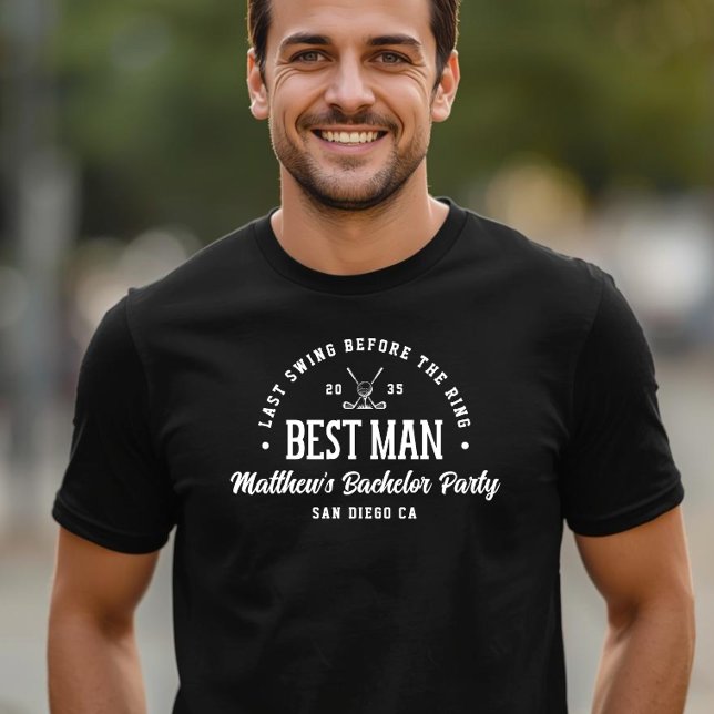Camiseta Festa Divertida de Solteirão Último Balanço de Gol (Criador carregado)