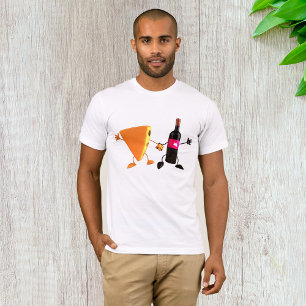 Camiseta Festa Divertida de Vinho e Queijo