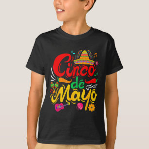 Camiseta Festa Divertida do Cinco De Mayo Mexicana 5 De Mai
