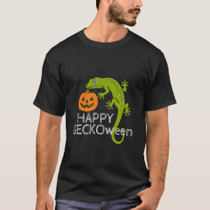 Camiseta Festa Divertida do Dia das Bruxas do Lagarto Gecko