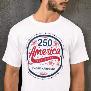 Camiseta Festa do 4 de Julho dos 250 Anos dos EUA
