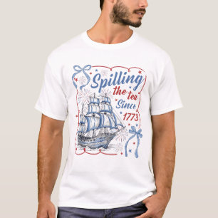 Camiseta Festa do Chá de Boston Derramando o Chá Desde 1773