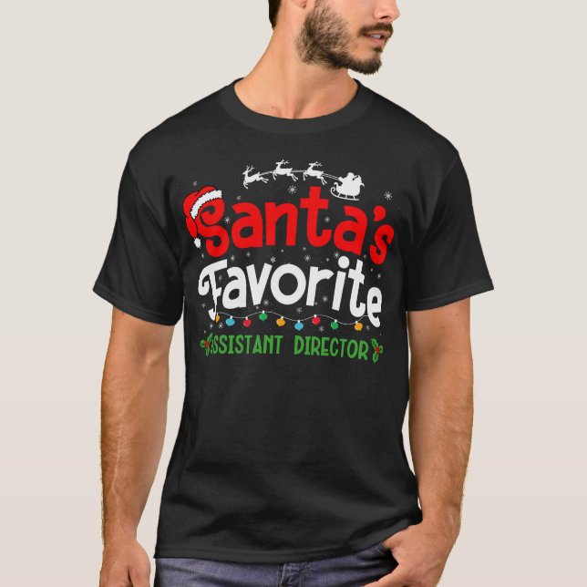 Camiseta Festa do Diretor Assistente Favorito do Papai Noel (Frente)