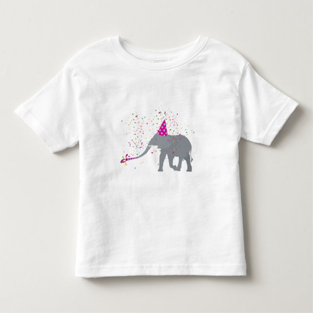 Camiseta Festa do Elefante - Animais se Divertindo (Frente)