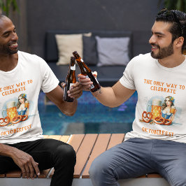 Camiseta Festa do Oktoberfest com cerveja e pretzels ai