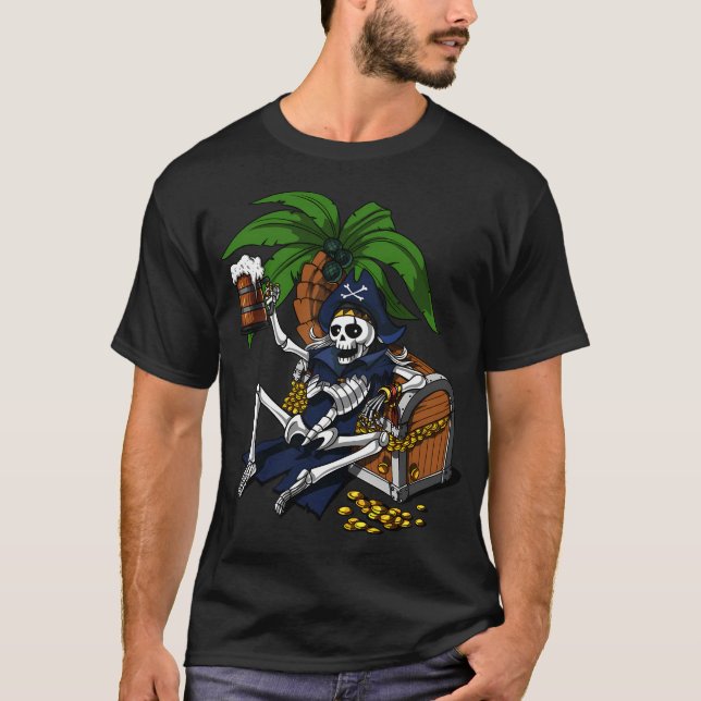 Camiseta Festa do Pirata Esqueleto (Frente)