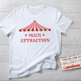 Camiseta Festa do Tema de Aniversário do Circo de Atração P