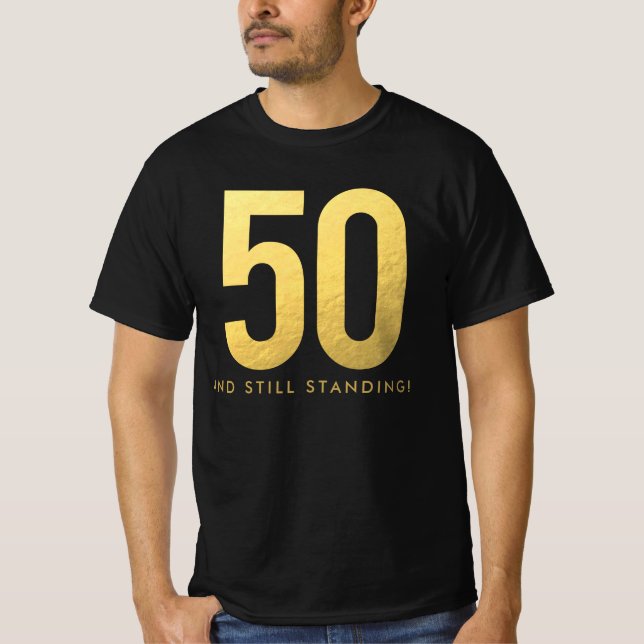 Camiseta Festa Dourada de 50º Aniversário de Casamento (Frente)