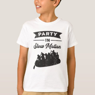 Camiseta Festa Em Movimento Lento Do Rio Barco Da Canoa