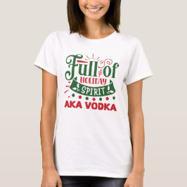 Camiseta festa engraçada de bebendo de Natal Vodka