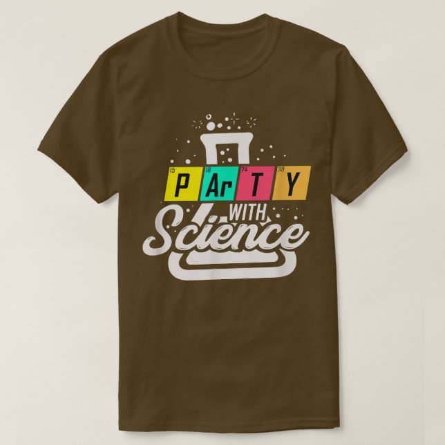 Camiseta Festa Engraçada de Ciência, Geek de Presente, Prof (Frente do Design)