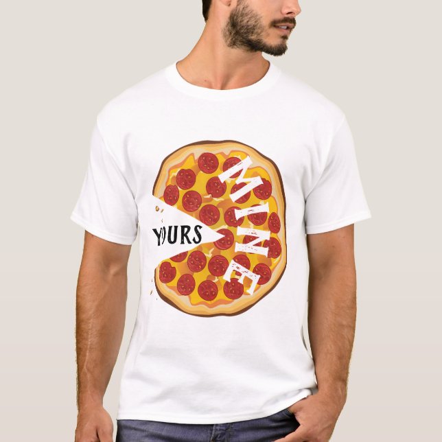 Camiseta Festa engraçada de comida fofa com pizza de pepper (Frente)
