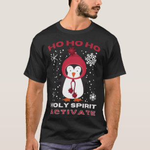 Camiseta Festa Engraçado de Natal SPIRIT ATIVADO Xmas