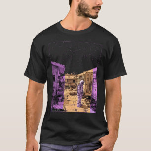 Camiseta Festa Espacial Astronauta sobre Arte Gráfica Legal
