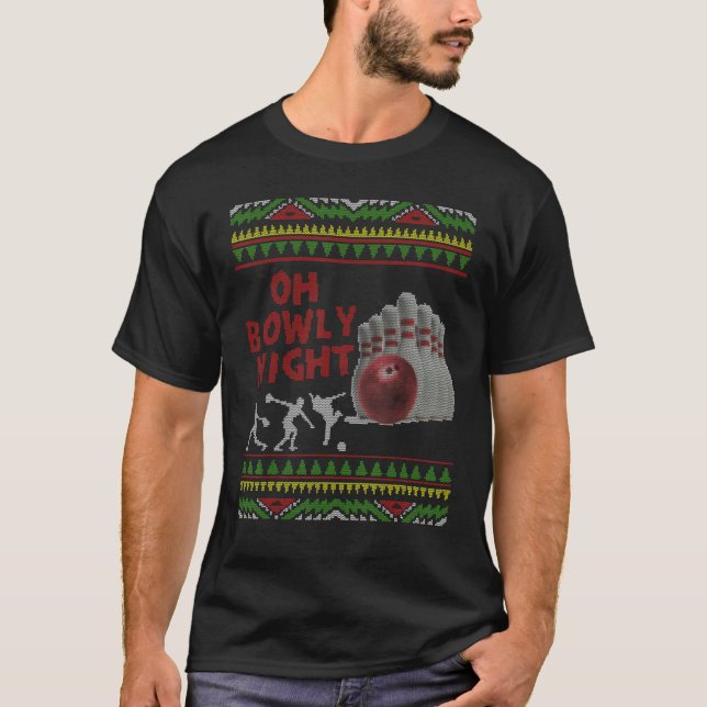 Camiseta Festa Feia de Natal - Oh Bowly Night Bowli (Frente)