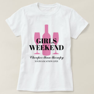 Camiseta Festa feminina de colheita de vinhas no fim de sem