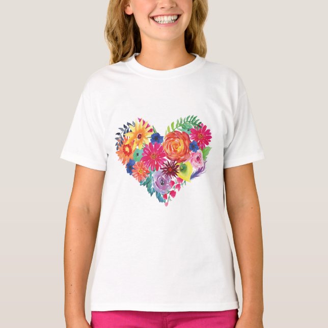 Camiseta Festa Floral Aquarela (Frente)