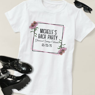 Camiseta Festa Floral Mínima Rosa e Negra