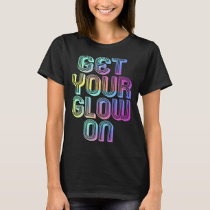 Camiseta Festa Get Your Glow On Cores Vintage Glow 80s 90s