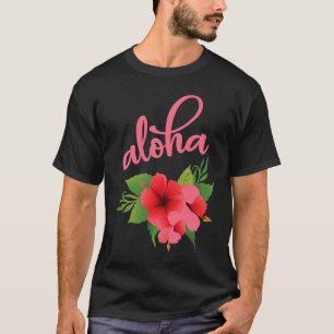 Camiseta Festa Havaiana Aloha Hibiscus do Havaí
