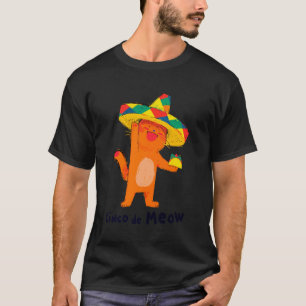 Camiseta Festa Mexicana de Gatos Divertida Cinco de Maio Ga