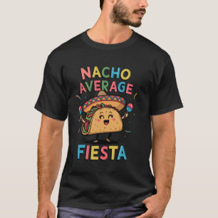 Camiseta Festa Mexicana Fantasia Funny Nacho Taco Médio Hu