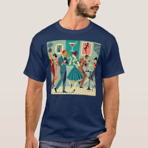 Camiseta Festa Modernista de Meados do Século A Dança do Ma