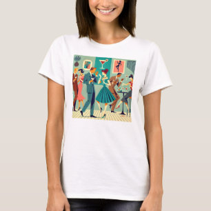 Camiseta Festa Modernista de Meados do Século A Dança do Ma