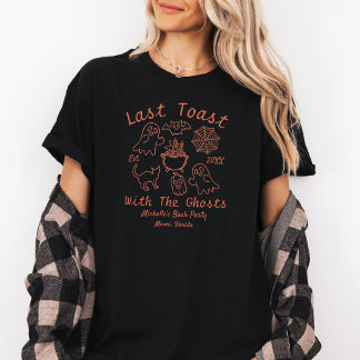 Camiseta Festa Monocromática Laranja Última Torrada Hallowe