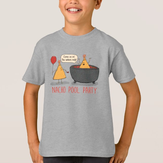 Camiseta Festa na piscina bonito e engraçada do Nacho na (Frente)
