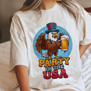 Camiseta Festa Nos EUA Águia Patriótica Cerveja