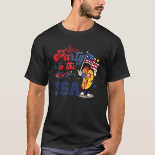 Camiseta Festa Nos Eua O Amor Com Cachorro Quente Nos Eua E