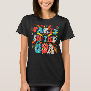 Camiseta Festa Nos Fogos De Artifício Dos Eua Comemora 4 De