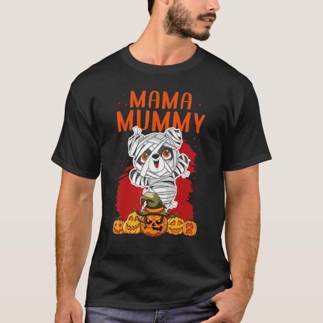 Camiseta Festa Overnight Spooky Mama Mumie Monster Hallowee (Frente)