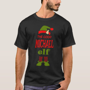 Camiseta Festa Pajama de Boas Festas de Natal, MICHAEL Elf