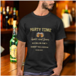 Camiseta Festa Personalizada de Bachelores de Saúde e Cerve<br><div class="desc">Divirta-se com isso quando as caras celebrarem. Cheers and Beers — personalizados com o nome do noivo e a data da festa. Se você tiver alguma pergunta sobre design ou um pedido especial,  por favor,  envie um chat e ficaremos felizes em ajudar.</div>
