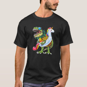 Camiseta Festa piscina Rex Dinossaur Unicorn Float Summer V