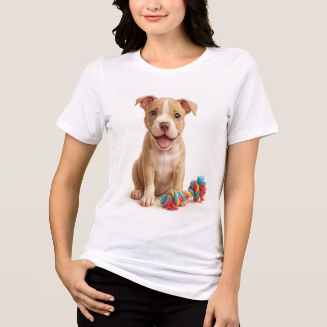 Camiseta Festa Pitbull com Toy Colorful (Frente)