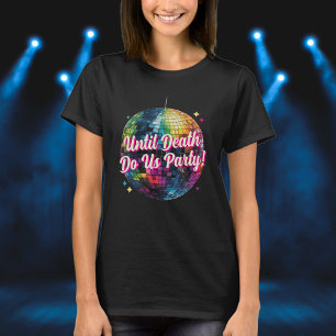 Camiseta Festa Retro dos Anos 70 Bola de Discoteca Brilho C