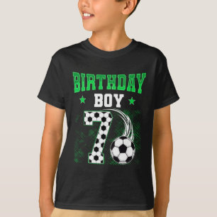 Camiseta Festa Tema de Futebol Engraçado para Menino de 7 A