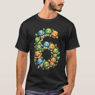 Camiseta Festa Tema Tartaruga Marinha Tartaruga 6 Anos