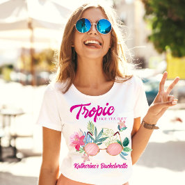 Camiseta Festa tropical de despedida de solteira Dama de ho