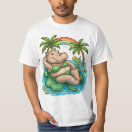 Camiseta Festa Tropical no Pool do Dia de São Patrício para