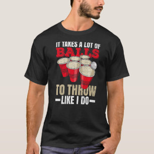 Camiseta Festa Universitária de Beer Pong para um Campeão d